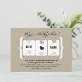 Invitation Fête des mariées de machine à sous (Debout devant)