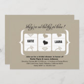 Invitation Fête des mariées de machine à sous (Devant / Derrière)