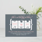 Invitation Fête des mariées de machine à sous (Debout devant)