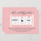 Invitation Fête des mariées de machine à sous (Devant / Derrière)