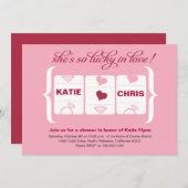 Invitation Fête des mariées de machine à sous (Devant / Derrière)