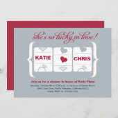 Invitation Fête des mariées de machine à sous (Devant / Derrière)