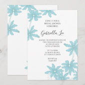 Invitation Fête des mariées de marais bleu clair (Devant / Derrière)