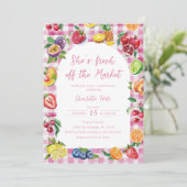 Invitation Fête des mariées de marché moderne (Debout devant)