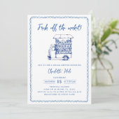 Invitation Fête des mariées de marché moderne (Debout devant)