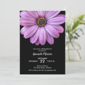 Invitation Fête des mariées de marguerite pourpre (Debout devant)