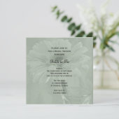 Invitation Fête des mariées de marguerite verte de couleur cl (Debout devant)