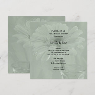 Invitation Fête des mariées de marguerite verte de couleur cl