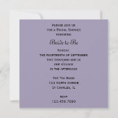 Invitation Fête des mariées de marguerite violet clair (Dos)