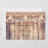 Invitation Fête des mariées de marguerites de mason éclairées (Dos)