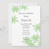 Invitation Fête des mariées de marguerites vert clair (Devant)