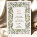 Invitation Fête des mariées de marguerites vintages Art Nouve<br><div class="desc">Cette magnifique invitation à la douche nuptiale Daisy présente l'emblématique style Art Nouveau d'Alphonse Mucha. Le design s'inspire des lignes élégantes et des courbes fluides de l'Art Nouveau, avec une touche de glamour Art Déco. L'invitation présente des détails floraux complexes. Le texte est imprimé dans une police élégante, parfait pour...</div>