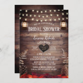 Invitation Fête des mariées de Mariage d'automne Rustique Lan (Devant / Derrière)