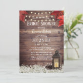 Invitation Fête des mariées de Mariage de automne Rustique Au (Debout devant)