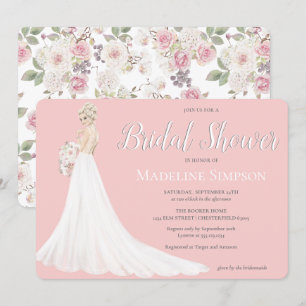 Invitation Fête des mariées de Mariage de Blonde Bride