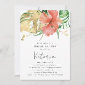 Invitation Fête des mariées de mariage de destination florale (Devant)