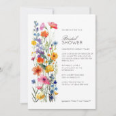 Invitation Fête des mariées de Mariage de détail floral minim (Devant)