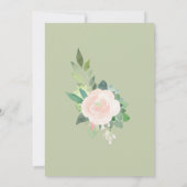 Invitation Fête des mariées de Mariage de fleurs Succulentes  (Dos)