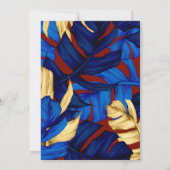 Invitation Fête des mariées de Mariage de forêt exotique (Dos)