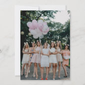 Invitation Fête des mariées de Mariage de photo de la Monnaie (Dos)