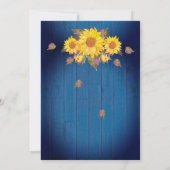 Invitation Fête des mariées de Mariage de tournesol floral ru (Dos)