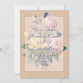 Invitation Fête des mariées de mariage du jardin Rose anglais (Devant)