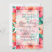 Invitation Fête des mariées de Mariage exotique tropicale (Devant)