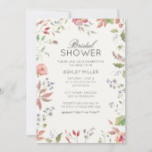 Invitation Fête des mariées de Mariage Fleur sauvage simple e (Devant)