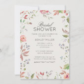 Invitation Fête des mariées de Mariage Fleur sauvage simple e (Devant)