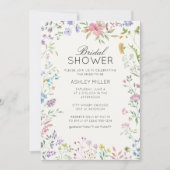 Invitation Fête des mariées de Mariage Fleur sauvage simple e (Devant)