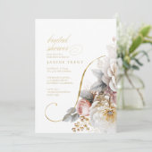 Invitation Fête des mariées de Mariage Floral Drama ID1022 (Debout devant)