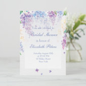 Invitation Fête des mariées de Mariage florale Lilac Spring (Debout devant)