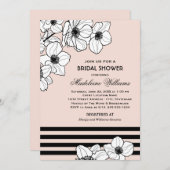 Invitation Fête des mariées de Mariage rose pâle (Devant / Derrière)