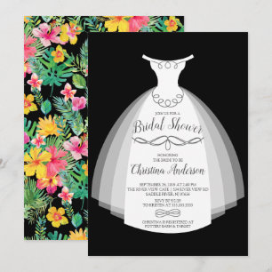 Invitation Fête des mariées de mariée d'élégance tropicale