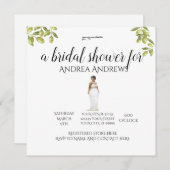 Invitation Fête des mariées de mariée noire de taille supérie (Devant / Derrière)