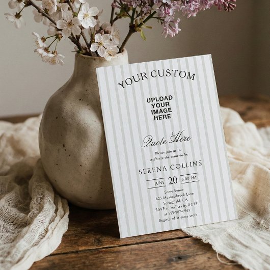 Invitation Fête des mariées de mesure d'image personnalisée v