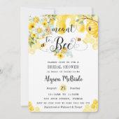 Invitation Fête des mariées de miel fleuri jaune (Devant)