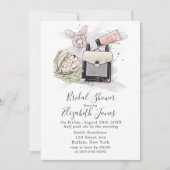 Invitation Fête des mariées de mode française noire (Devant)