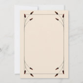 Invitation Fête des mariées de monogramme de l'ouest de Boho (Dos)