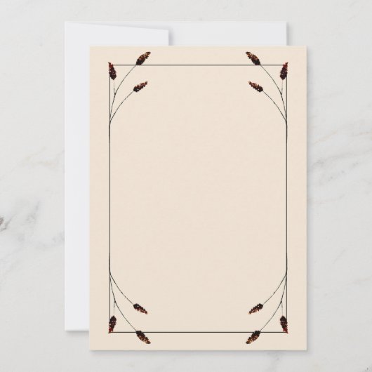 Invitation Fête des mariées de monogramme de l'ouest de Boho (Dos)