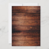 Invitation Fête des mariées de monogramme feuille rustique (Dos)