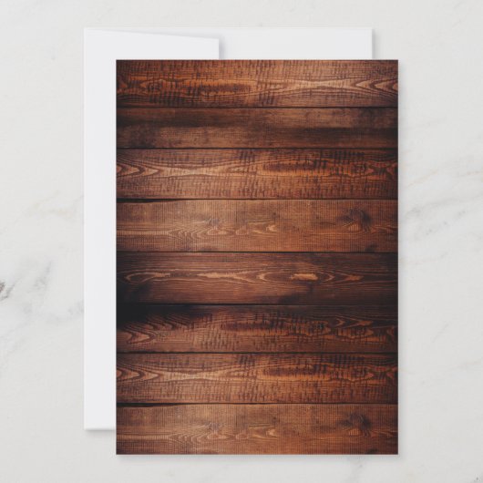 Invitation Fête des mariées de monogramme feuille rustique (Dos)