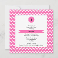 Fête des mariées de Motif Monogram Hot Rose Zigzag
