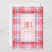 Invitation Fête des mariées de Motif rose orange violet (Devant)