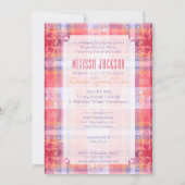 Invitation Fête des mariées de Motif rose orange violet (Dos)