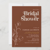 Invitation FÊTE DES MARIÉES de moutarde rouille de FARRAH Ret (Devant)