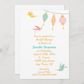 Invitation Fête des mariées de nectar de colibri (Devant / Derrière)