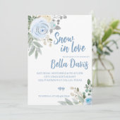 Invitation Fête des mariées de neige en amour (Debout devant)