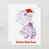 Invitation Fête des mariées de Noël (Devant / Derrière)