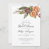 Invitation Fête des mariées de Noël | Botanique d'hiver (Devant)